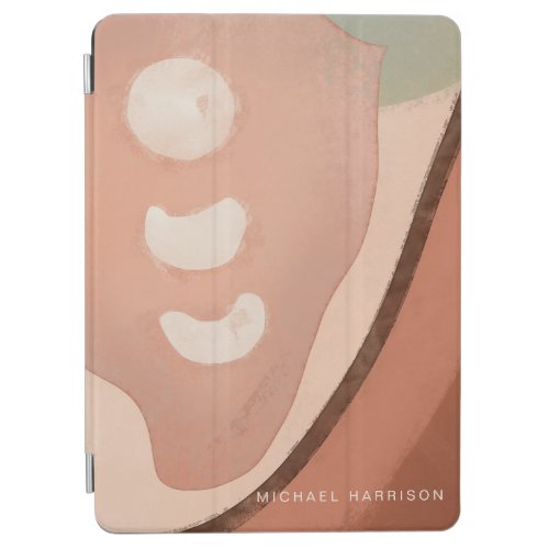 Organic Abstract Modern Art 60s Retro Your Name iPad Air Cover