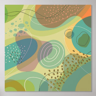 Organic Abstract Shapes  Foil Prints
