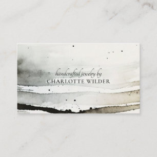 Organic Abstract Watercolor Jewelry Designer Business Card