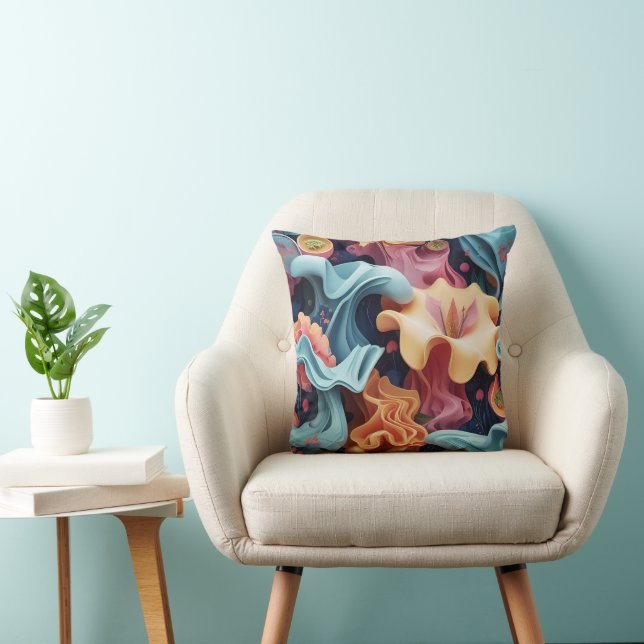 Organic abstraction throw pillow (Chair)