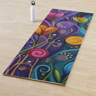 Organic Abstraction Yoga Mat – Eco-Friendly Design