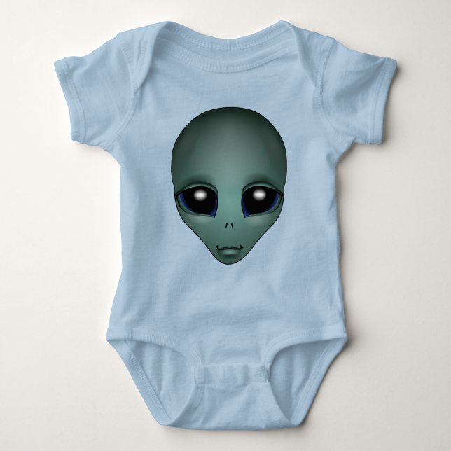 Organic Alien Shirt Baby Cute Alien Shirt (Front)
