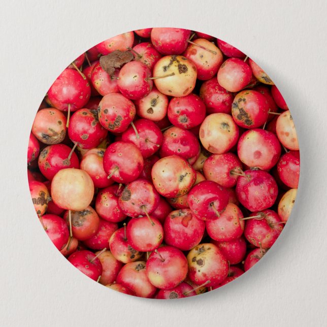 Organic apples button (Front)