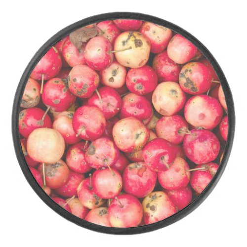 Organic apples hockey puck