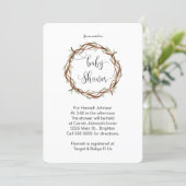 Organic Baby shower Invitation - Boy or Girl (Standing Front)