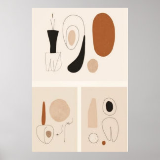 Organic Balance | Minimalist Abstract Shapes Wall Poster