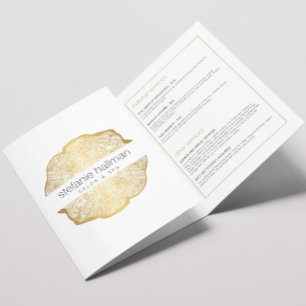 Organic Beauty Gold Tree Rings Salon Brochure
