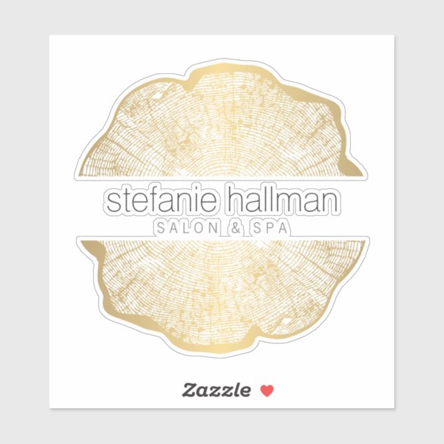 Organic Beauty Gold Tree Rings Sticker (Sheet)