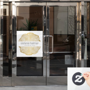 Organic Beauty Gold Tree Rings Window Cling