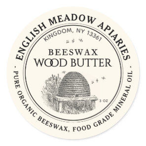 ORGANIC BEESWAX WOOD BUTTER LABEL
