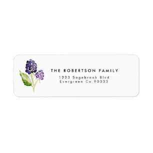 Organic Blackberry Duo Watercolor Address Label