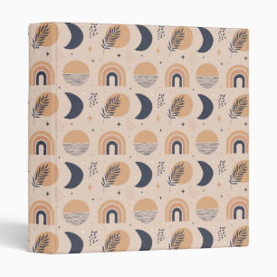 Organic Boho Pattern 3 Ring Binder