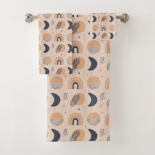 Organic Boho Pattern Bath Towel Set