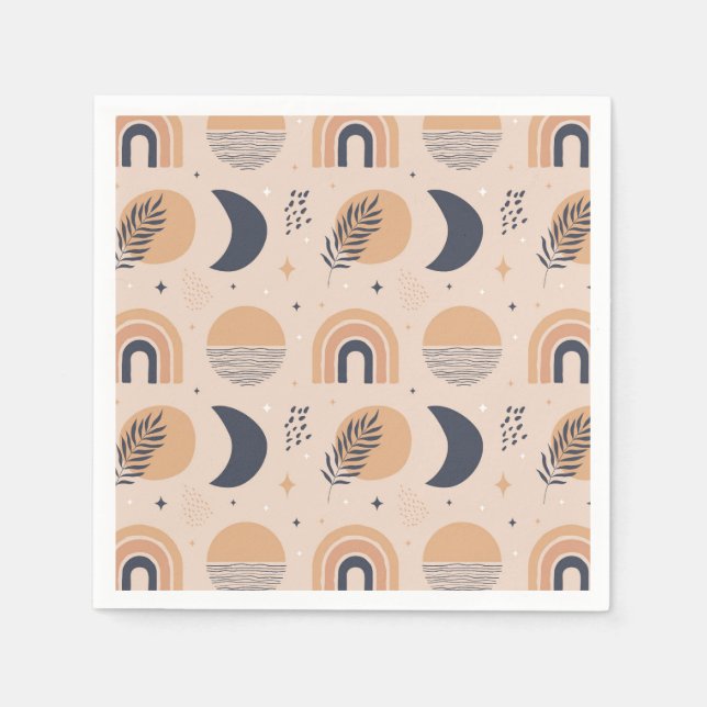 Organic Boho Pattern Napkins (Front)