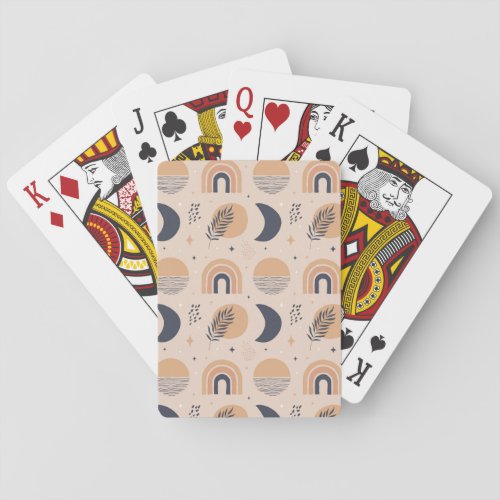 Organic Boho Pattern Playing Cards