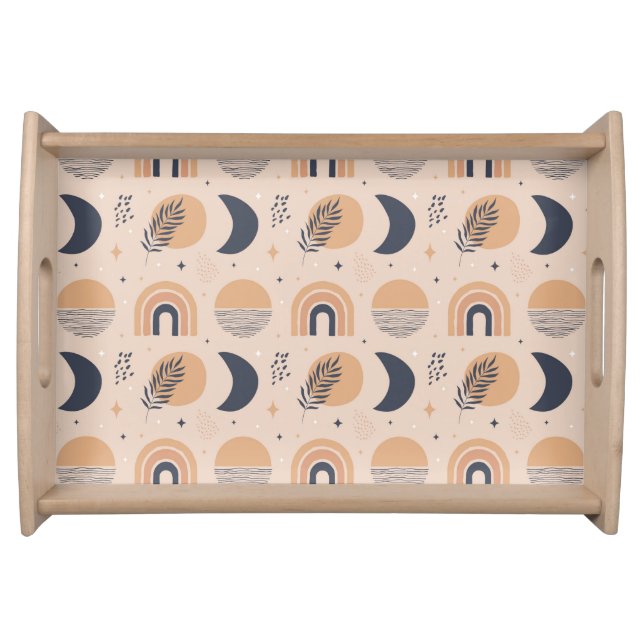 Organic Boho Pattern Serving Tray (Front)