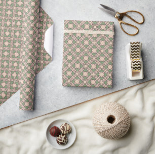 Organic Botanical Geometric Floral Wrapping Paper