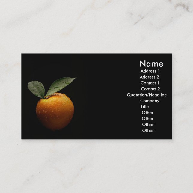Organic Business Card (Front)