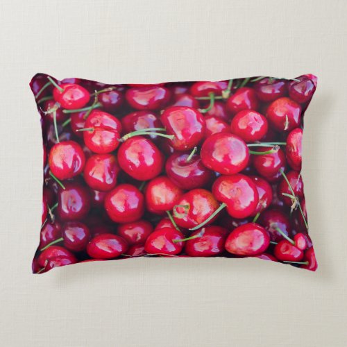 Organic California Cherries Celebration Accent Pillow