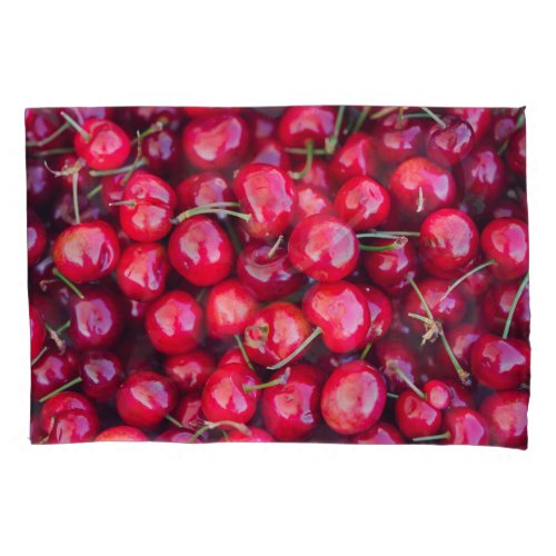Organic California Cherries Celebration Pillow Case