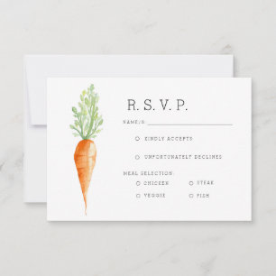Organic Carrot Watercolor RSVP