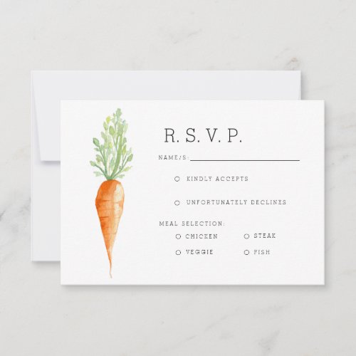 Organic Carrot  Watercolor RSVP