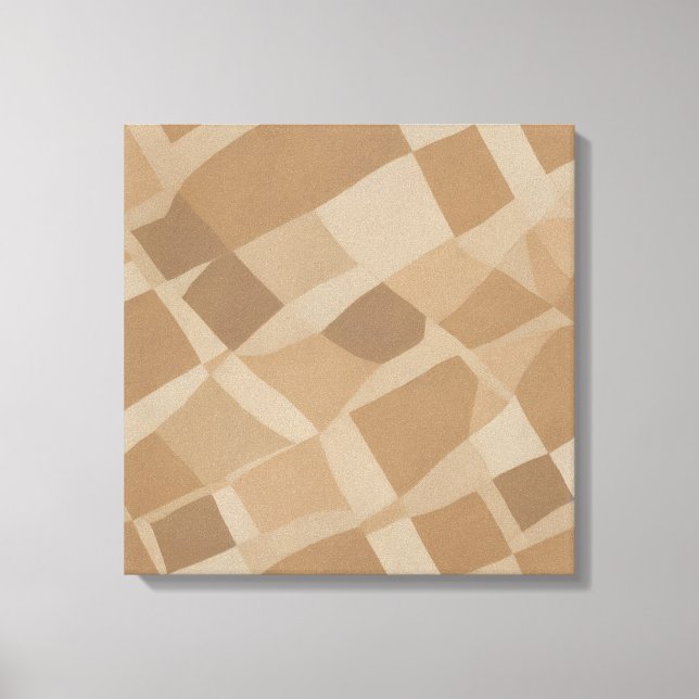 Organic Checkerboard – Modern Abstract  Canvas Print (Front)