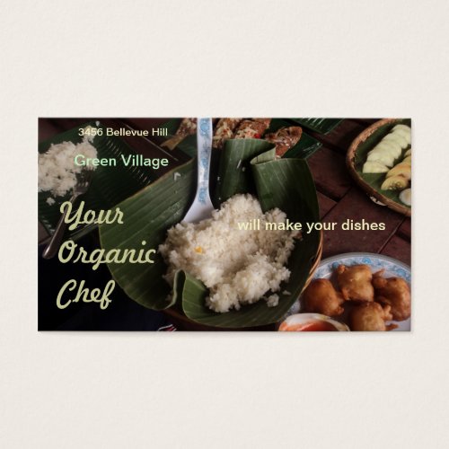 organic chef business cards