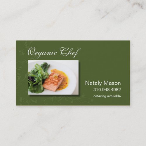 "Organic Chef" Catering, Healthy Eating, Nutrition Business Cards