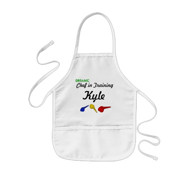 Organic Chef in Training Kids' Apron (Front)