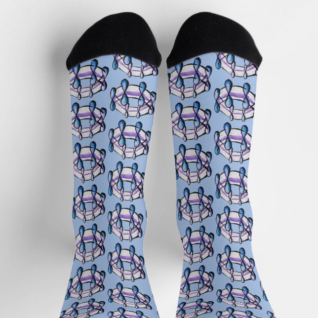 Organic Chemistry Art Benzene Molecule Orgo Socks (Top)