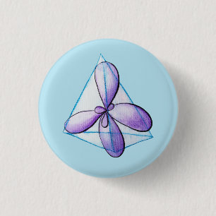 Organic Chemistry Art – Methane Molecule Drawing Button