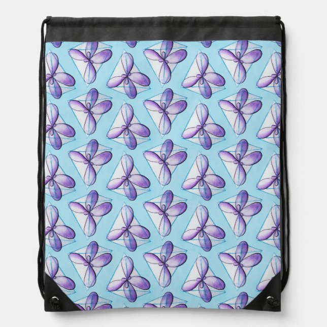 Organic Chemistry Art – Methane Molecule Pattern Drawstring Bag (Front)