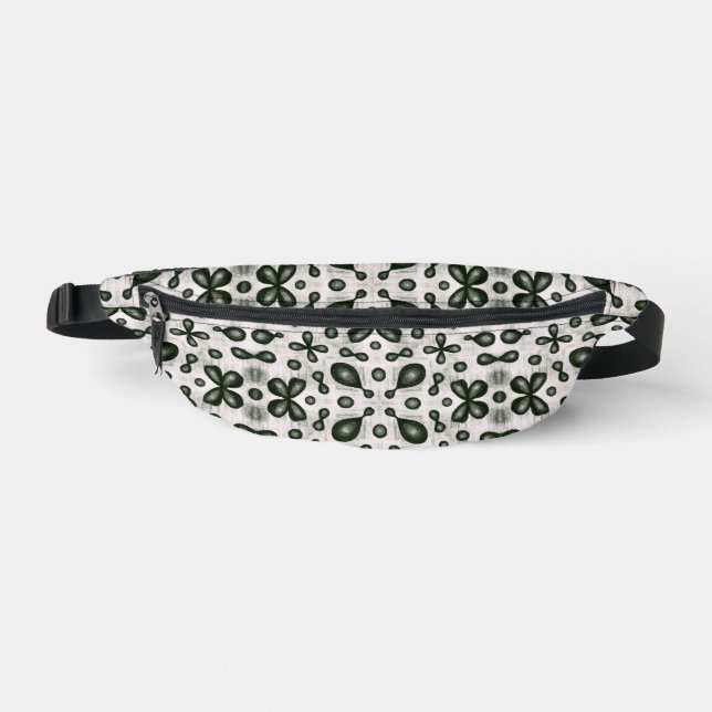 Organic chemistry atomic orbitals black and white fanny pack (Front)