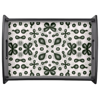Organic chemistry atomic orbitals black and white serving tray