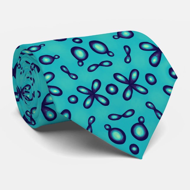 Organic Chemistry Atomic Orbitals Pattern Neck Tie (Rolled)