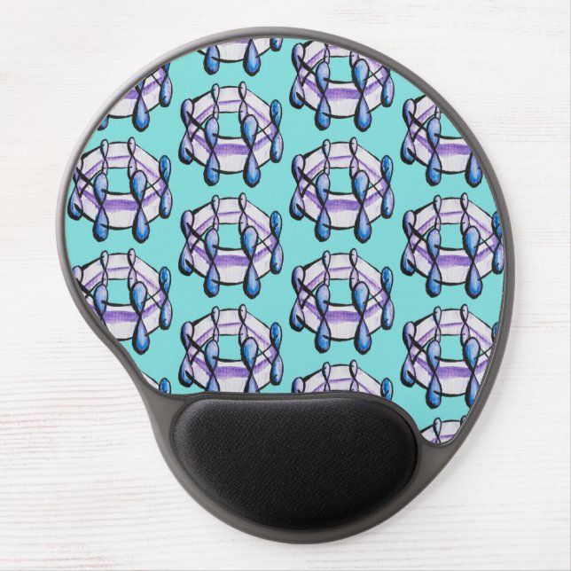 Organic Chemistry Benzene Molecule Pattern Gel Mouse Pad (Front)