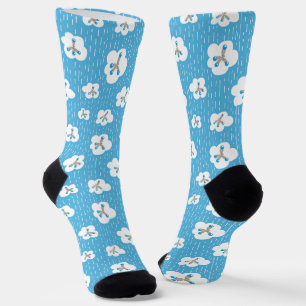 Organic Chemistry Blue Molecules Science Geek Socks
