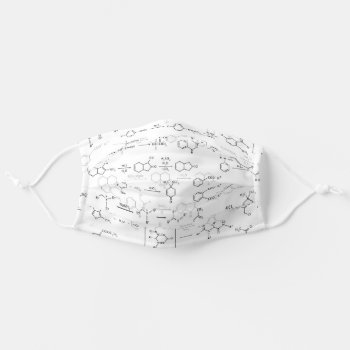 Organic Chemistry Formulas Cool Geek Adult Cloth Face Mask by BluePlanet at Zazzle