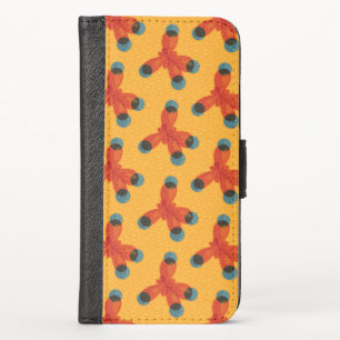 Organic Chemistry Geek Molecule Pattern Chemist iPhone X Wallet Case