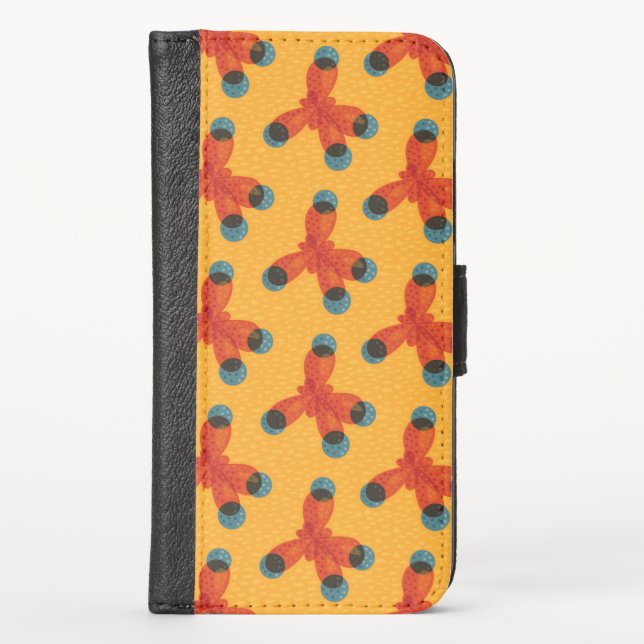 Organic Chemistry Geek Molecule Pattern Chemist iPhone Wallet Case (Front)