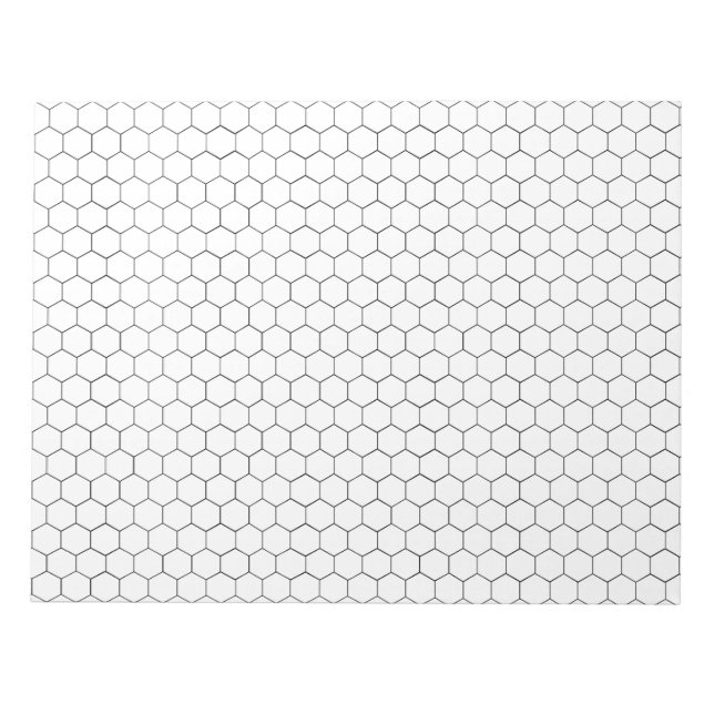 Organic Chemistry Hexagonal Large  Graph Paper Notepad (Front)
