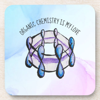 Organic Chemistry Love Molecule Student Teacher Beverage Coaster