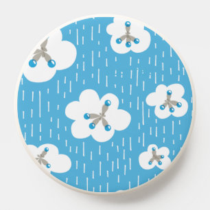 Organic Chemistry Molecule Pattern Blue PopSocket