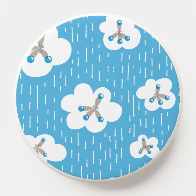 Organic Chemistry Molecule Pattern Blue PopSocket (Popsocket)