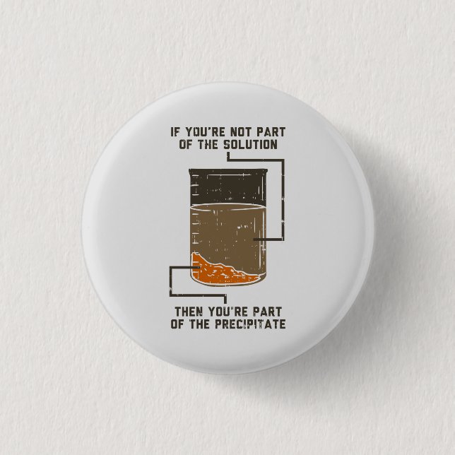 Organic Chemistry Science Teacher Funny Geek Button (Front)