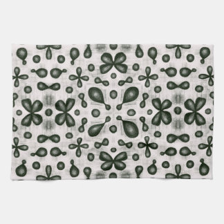 Organic chemistry student black and white pattern  kitchen towel