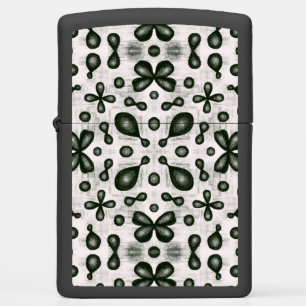 Organic chemistry teacher black and white pattern zippo lighter