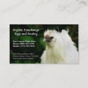 Organic Chickens and Eggs  Business Cards