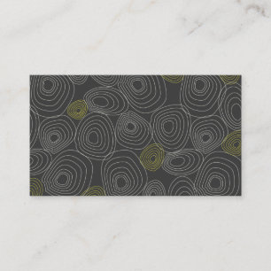Organic Circle Shapes Pattern in Gray/White Business Card